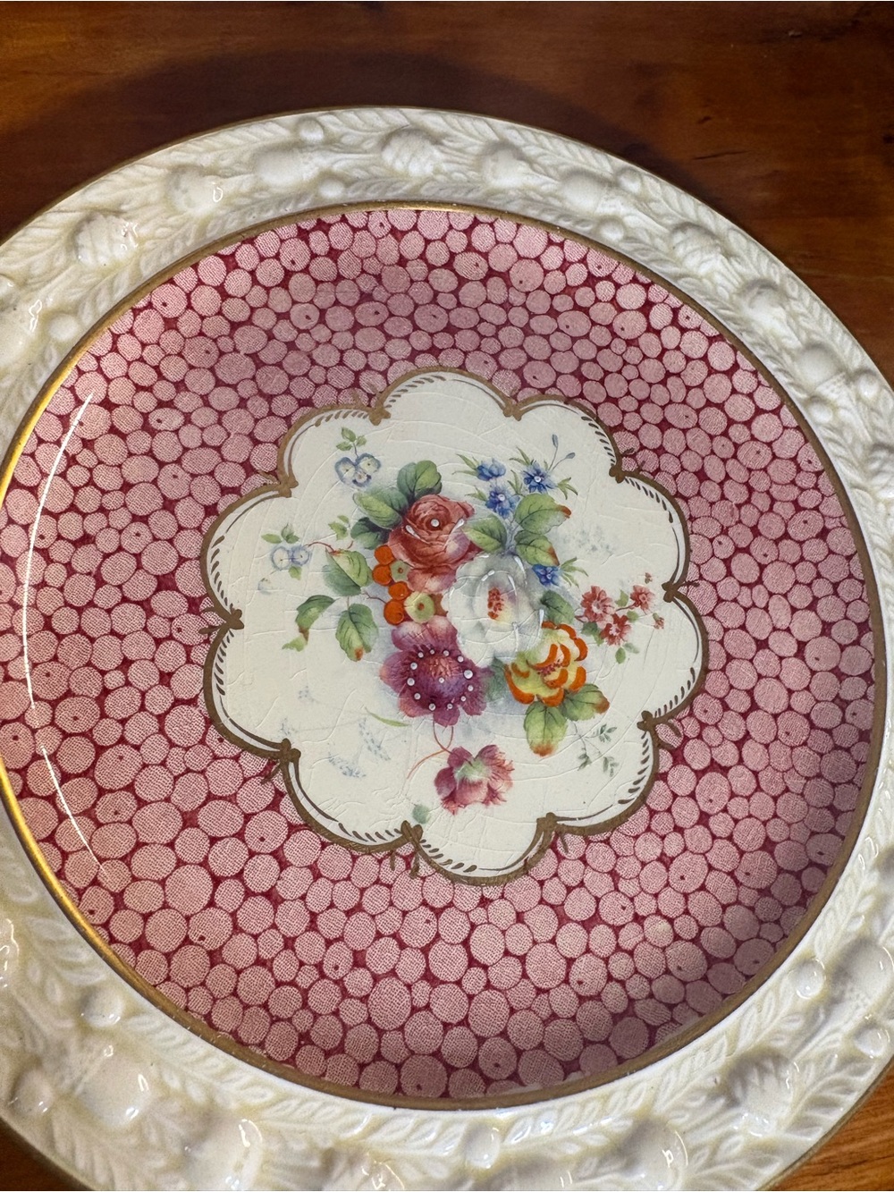 Vintage Decorative Pink Floral Ceramic Serving Plate - Brand Unspecified - Picture 3 of 6